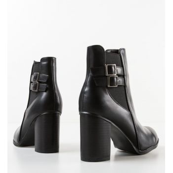 Botine dama Finlay Negre la reducere