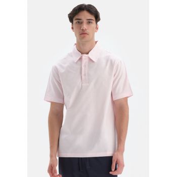 Tricou polo de bumbac cu aspect texturat