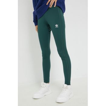 adidas Originals colanti femei, culoarea verde, cu imprimeu