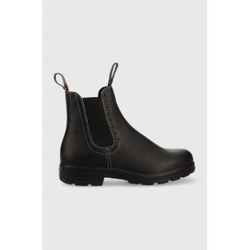 Blundstone ghete chelsea de piele 1448 femei, culoarea negru, cu toc plat