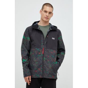 Quiksilver geaca outdoor Lizard Heads culoarea negru