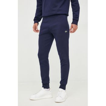 Lacoste pantaloni de trening bărbați, culoarea bleumarin, uni XH9624-132