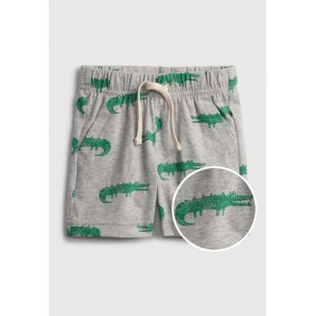 Pantaloni scurti de bumbac organic cu talie ajustabila