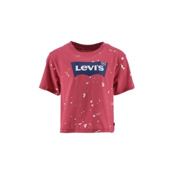 Levi's tricou de bumbac pentru copii culoarea rosu