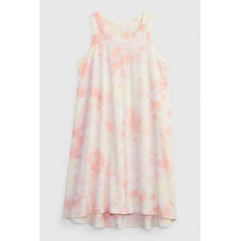 Rochie de bumbac cu aspect tie-dye