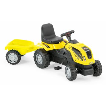 Tractor cu pedale si remorca Micromax MMX Yellow