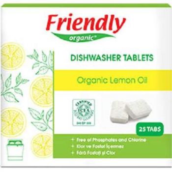 Detergent de vase automat Friendly Organic 450 g x 25 tablete