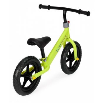 Bicicleta fara pedale cu roti din spuma Eva Ecotoys JM 763 Verde ieftina