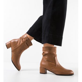 Botine dama Vigon Camel la reducere