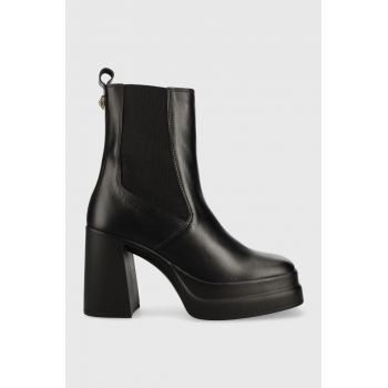 Kurt Geiger London ghete chelsea de piele Stomp Heeled Chelsea femei, culoarea negru, cu toc drept