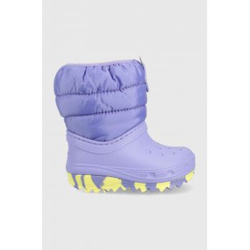 Crocs cizme de iarna copii culoarea violet