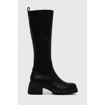 Steve Madden cizme Abrupt femei, culoarea negru, cu toc plat ieftine