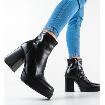 Botine dama Kids Negre la reducere