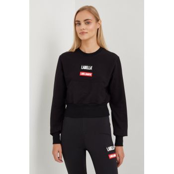 LaBellaMafia bluza femei, culoarea negru, cu imprimeu