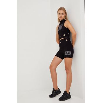 LaBellaMafia top și pantaloni scurți femei, culoarea negru