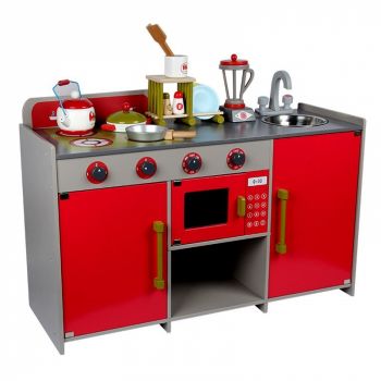 Bucatarie completa din lemn, Red European Kitchen