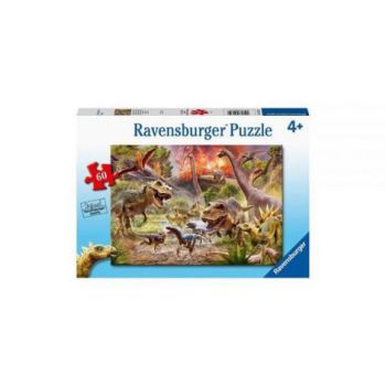 PUZZLE ATACUL DINOZAURILOR, 60 PIESE