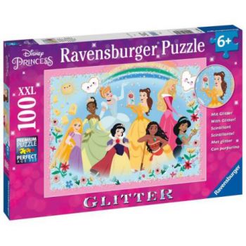 PUZZLE PRINTESELE DISNEY, 100 PIESE GLITTER