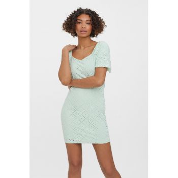 Rochie mini slim fit cu dantela Sangallo Tassa