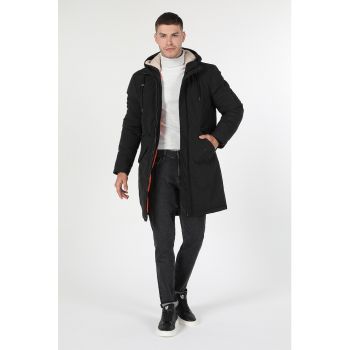 Geaca parka regular fit cu gluga ajustabila