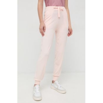 Max Mara Leisure pantaloni de trening femei, culoarea roz