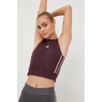 adidas Performance top de antrenament Techfit culoarea violet