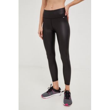 Dkny colanti femei, culoarea negru, neted