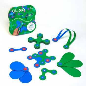 Set Clixo de construit cu magnet, Itsy pack Blue-Green 18 ieftina