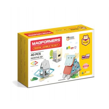 Set magnetic de construit- Magformers Animale, 40 piese