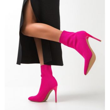 Botine dama Gluty Fuchsia la reducere