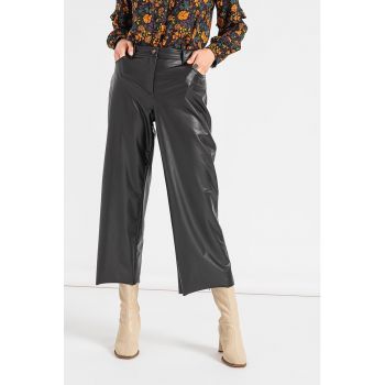 Pantaloni culotte cu talie inalta