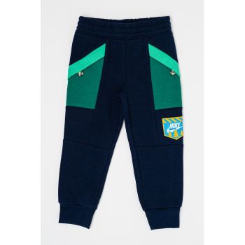 Pantaloni sport din amestec de bumbac cu buzunare oblice