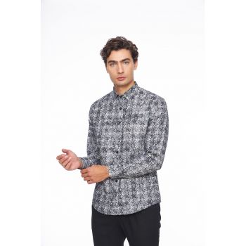 Camasa slim fit cu model