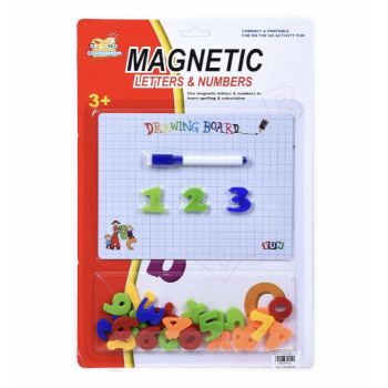 Set 20 cifre si semne matematice, cu tablita magnetica si marker