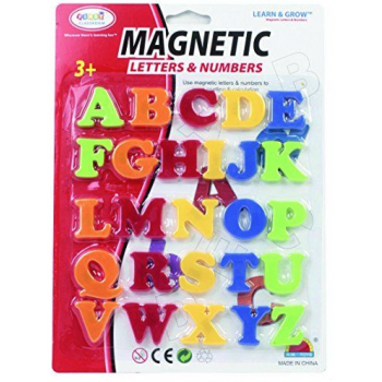 Set 26 litere mari magnetice, din plastic, 3 cm