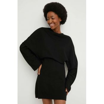 Answear Lab rochie culoarea negru, mini, drept