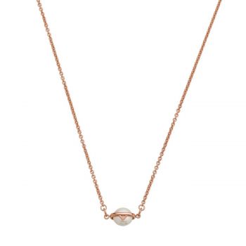 Rose gold-tone sterling silver pendant necklace eg3532221