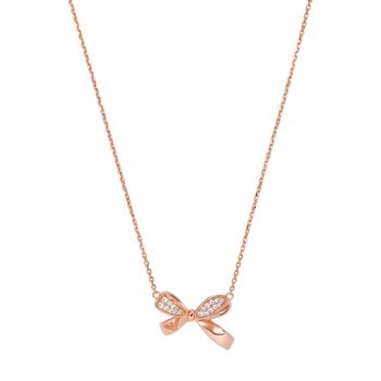 Rose gold-tone sterling silver pendant necklace eg3543221