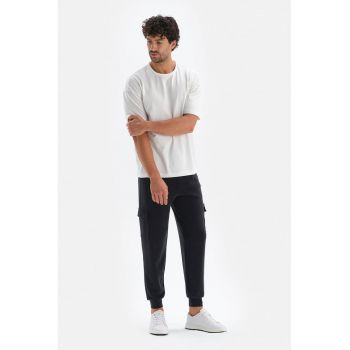 Pantaloni sport cargo din amestec de modal