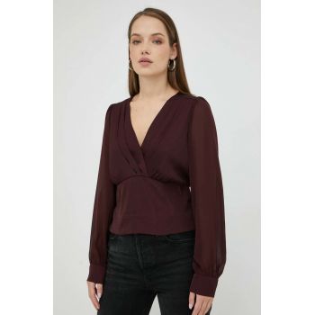 Morgan bluza femei, culoarea bordo, neted