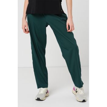 Pantaloni sport relaxed fit cu talie inalta