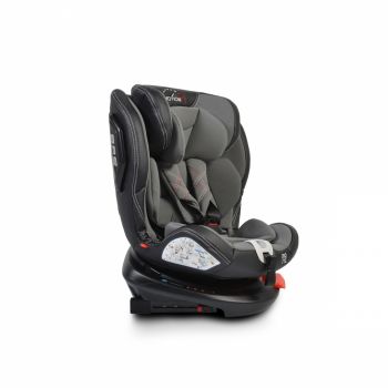 Scaun auto rotativ cu isofix 0-36 kg Leather Motion Grey