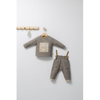 Set 2 piese cu bluzita si pantalonasi de iarna King, Tongs baby