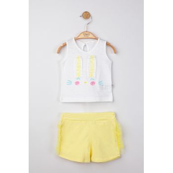 Set maiou de vara cu pantalonasi cu tulle pentru bebelusi , Tongs baby