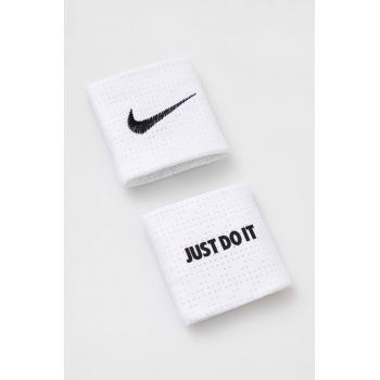 Nike brățări 2-pack culoarea alb