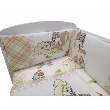 Set lenjerie patut cu 5 piese 120x60 cm Squirrels