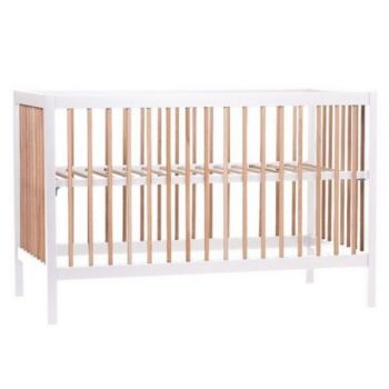 Patut Childhome Cot 97 Fag 60x120 cm, Natural Alb la reducere