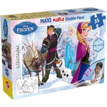 Puzzle de colorat maxi - regatul de gheata (35 piese)