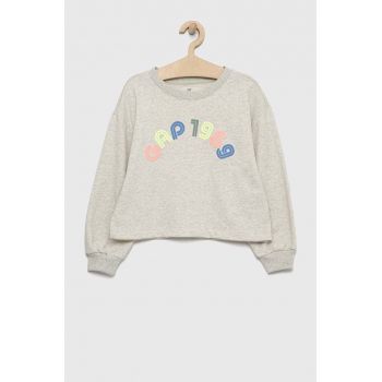 GAP bluza copii culoarea gri, cu imprimeu