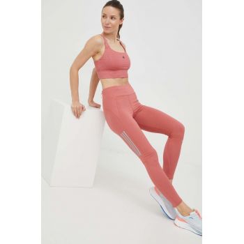 adidas Performance sutien sport Powerimpact culoarea roz, modelator